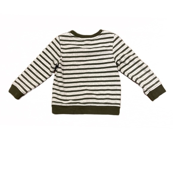 ⭐️ Toddler Boys Sweatshirt With Camo Design | Army Green & Gray | Size 3T - Picture 2 of 7